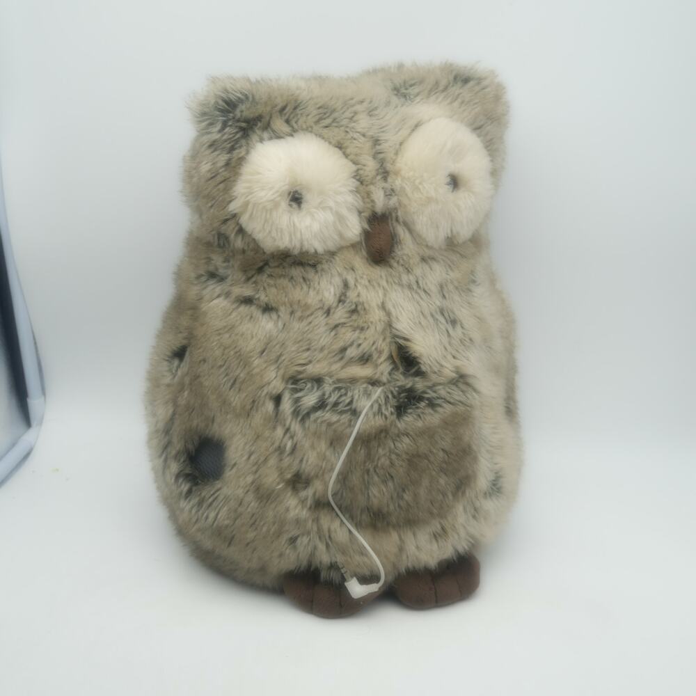 Pottery Barn Stuffed Animal Teen Rockin Plush Owl Speaker  15"